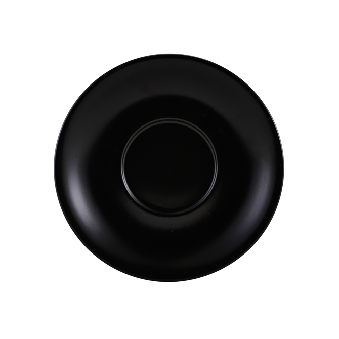 GenWare Porcelain Matt Black Saucer 13.5cm / 5.25inch