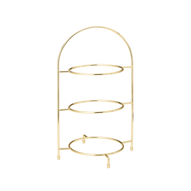 Gold 3 Tier Cake Plate Stand 17inch / 43cm