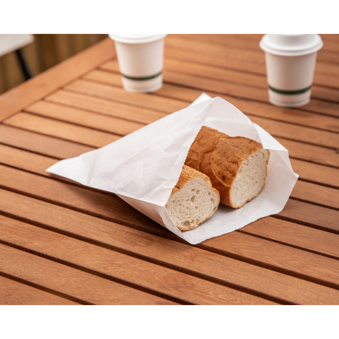 White Kraft Flat Bag 7 x 7inch
