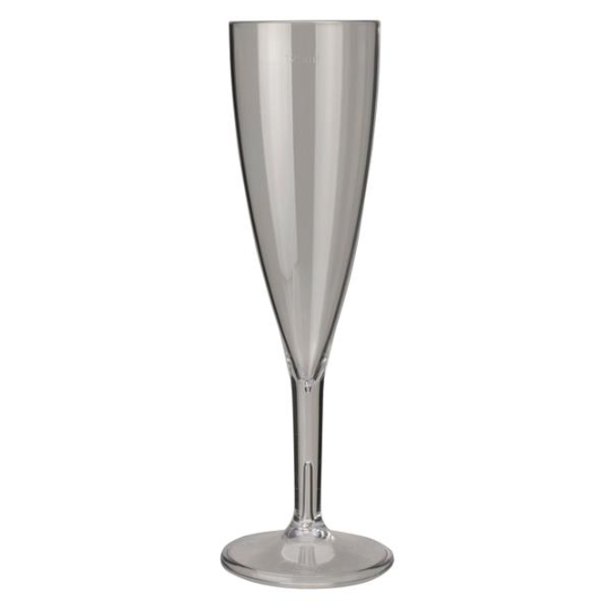 Clarity Polycarbonate Champagne Flute 5.5oz LCE at 125ml