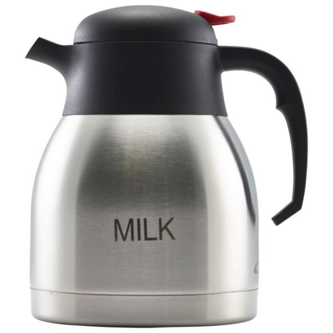 Inscribed Stainless Steel Vacuum Jugs Milk 1.2ltr