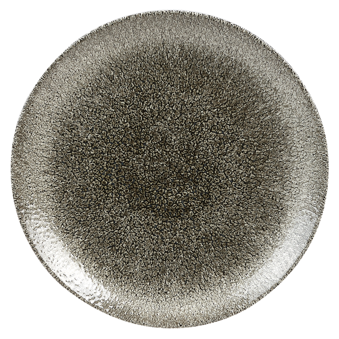 Studio Prints Raku Coupe Plate Quartz Black 8.67inch / 21.7cm