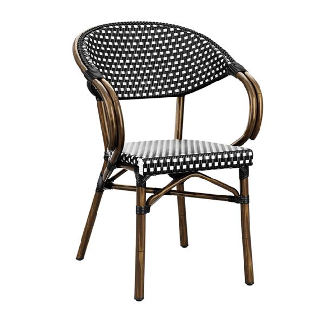Panda Arm Chair Black & White Weave