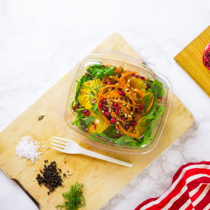 PLA Hinged Deli Container 12oz / 340ml