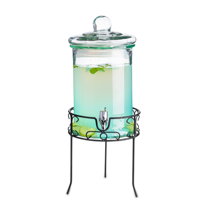 Round Drink Dispenser with Stand 168oz / 4.8ltr