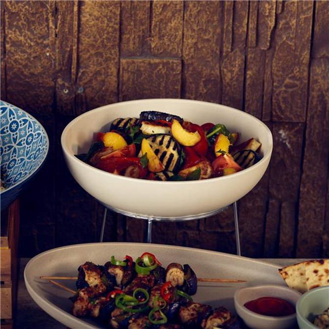 White Copenhagen Melamine Bowl 28 x 7.5cm