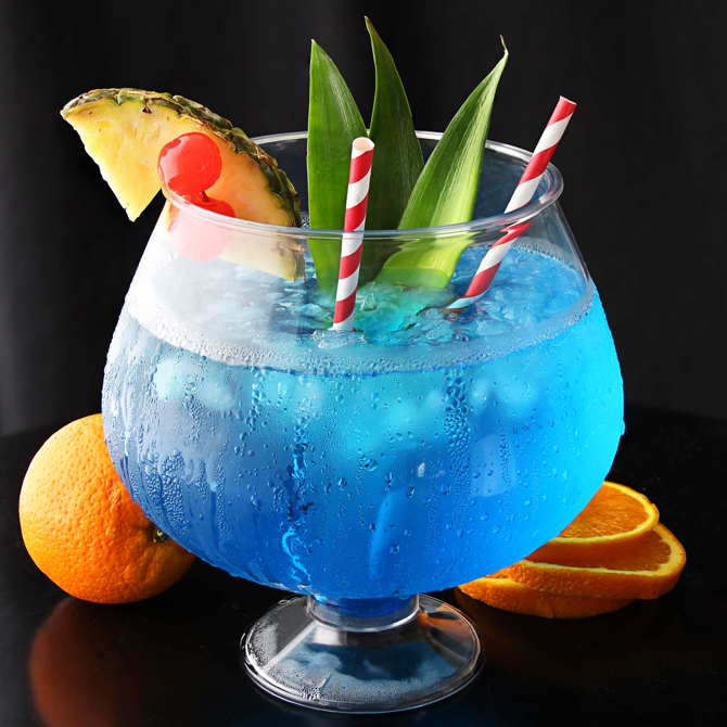 Plastic Footed Cocktail Fish Bowl 80oz / 2.5ltr