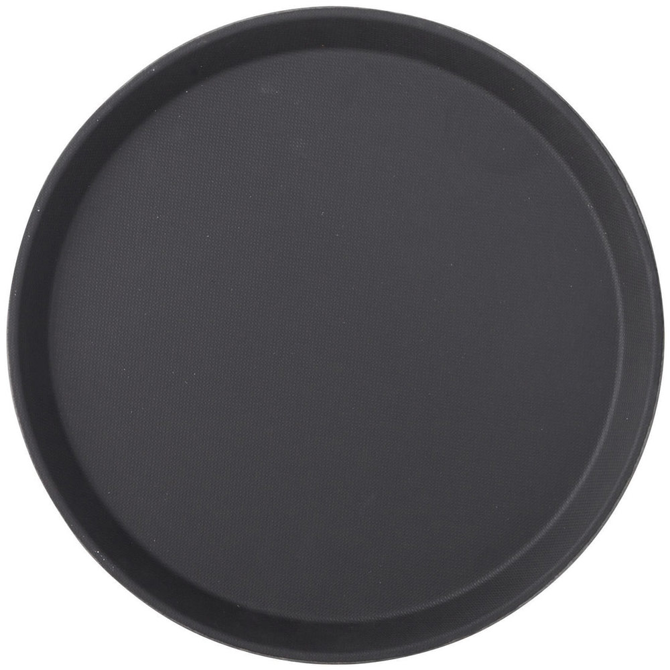 Black Non Slip Tray Round 16inch / 40.5cm