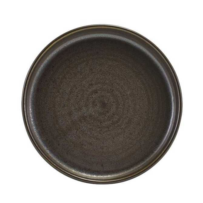 Terra Porcelain Cinder Black Low Presentation Plate 5.5inch / 14cm