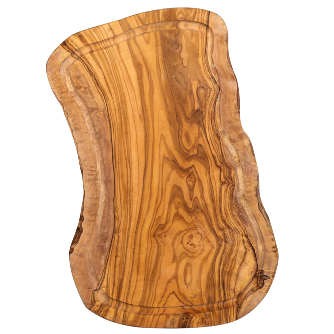 Genware Olive Wood Serving Board with Groove 40 x 21cm