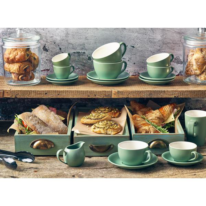 GenWare Porcelain Matt Sage Bowl Shaped Cup 90ml / 3oz