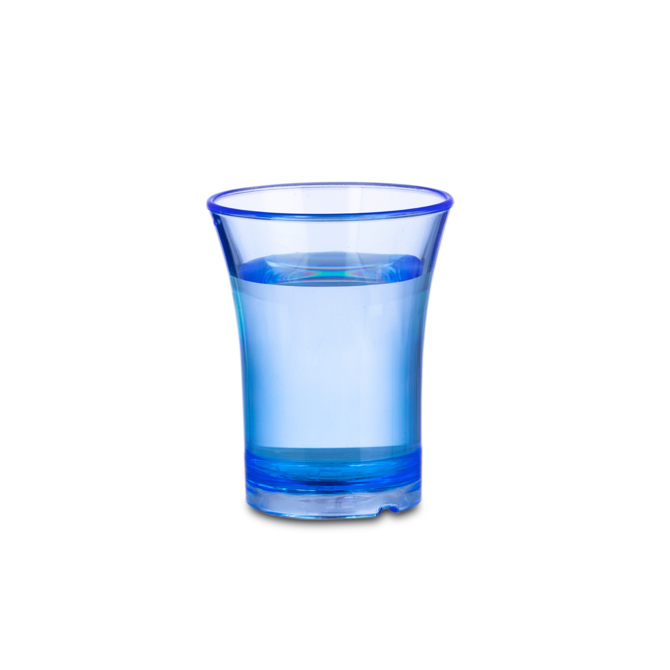 Econ Neon Blue Polystyrene Shot Glasses CE 0.9oz / 25ml