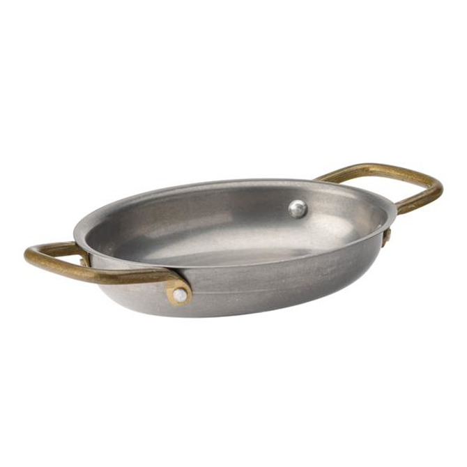 Vintage Steel Oval Dish 16.5 x 12.5cm