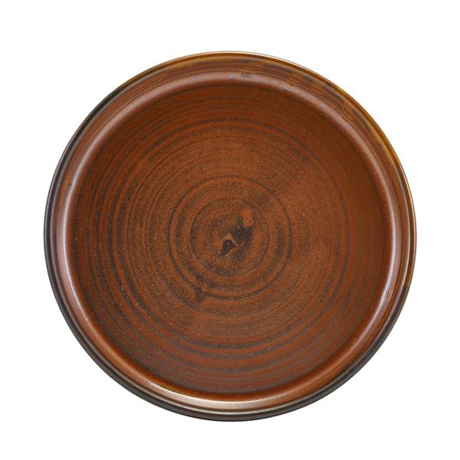 Terra Porcelain Rustic Copper Low Presentation Plate 5.5inch / 14cm