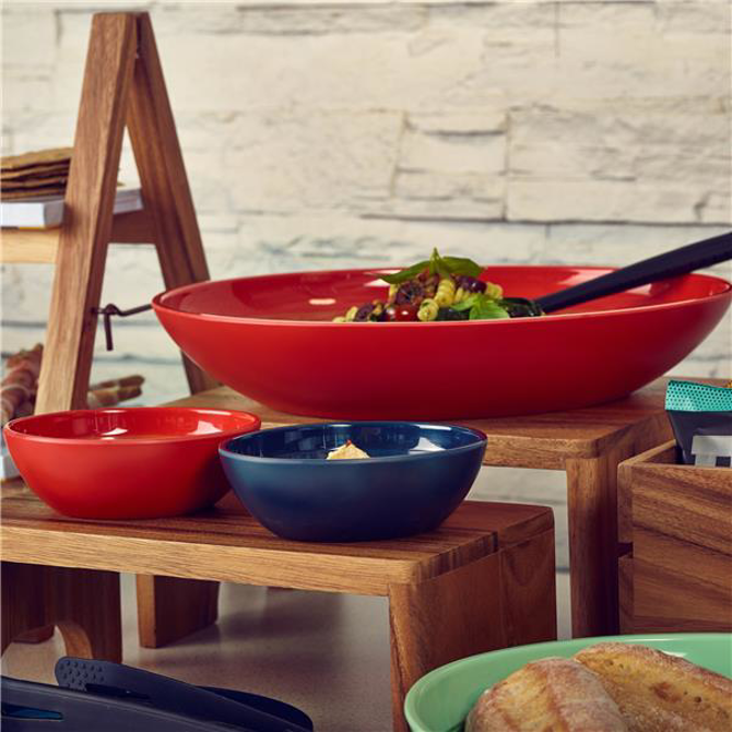 Sunset Orange Atlantis Melamine Oval Bowl 15 x 13.5 x 5cm