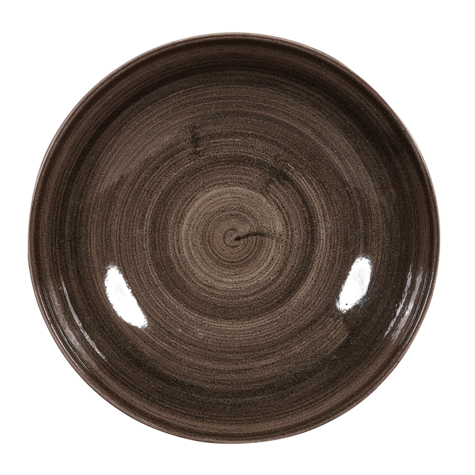 Churchill Stonecast Patina Iron Black Coupe Plates 8.5inch / 21.7cm	