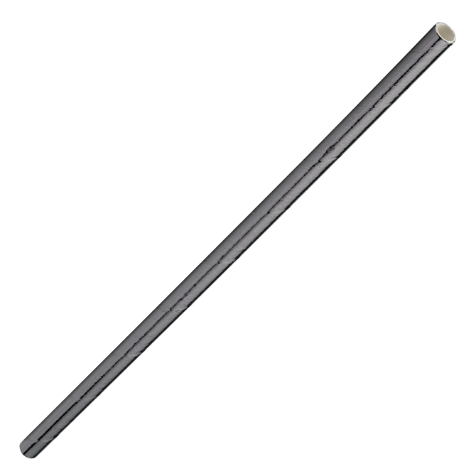 Gunmetal Metallic Paper Straws 8inch