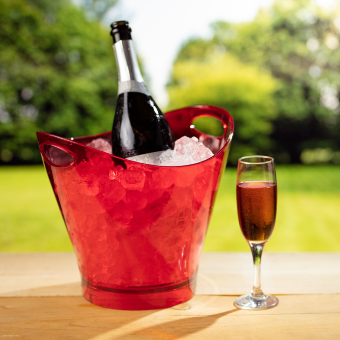 Ritz Wine & Champagne Bucket Translucent Red 6ltr