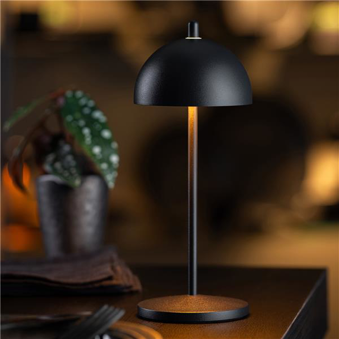 Antigua Micro LED Cordless Lamp 20cm - Black