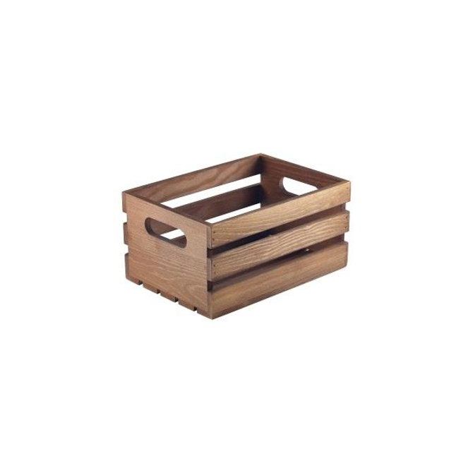 Wooden Crate Dark Rustic Finish 21.5 x 15 x 10.8cm