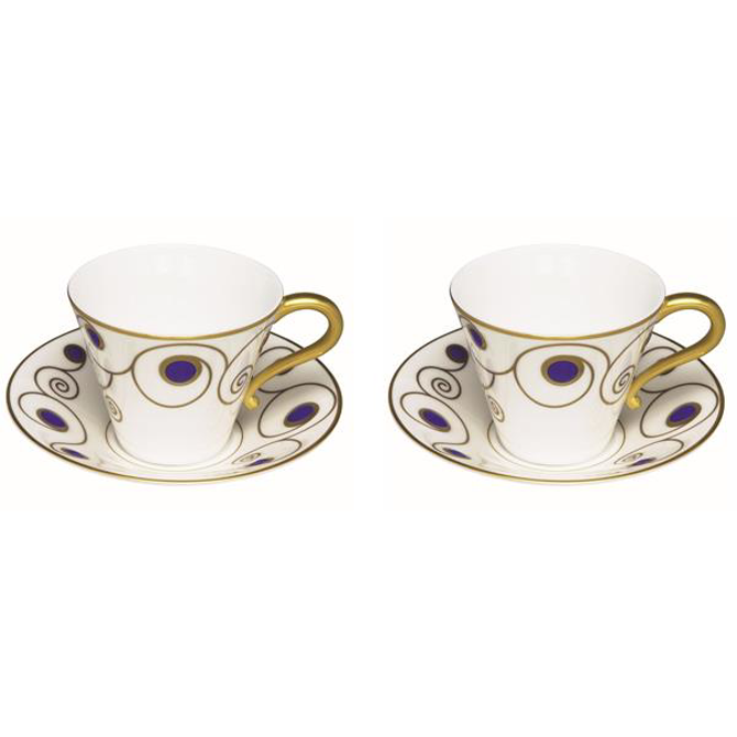 Elia Jewel Blue & Gold Four Piece Tea Set