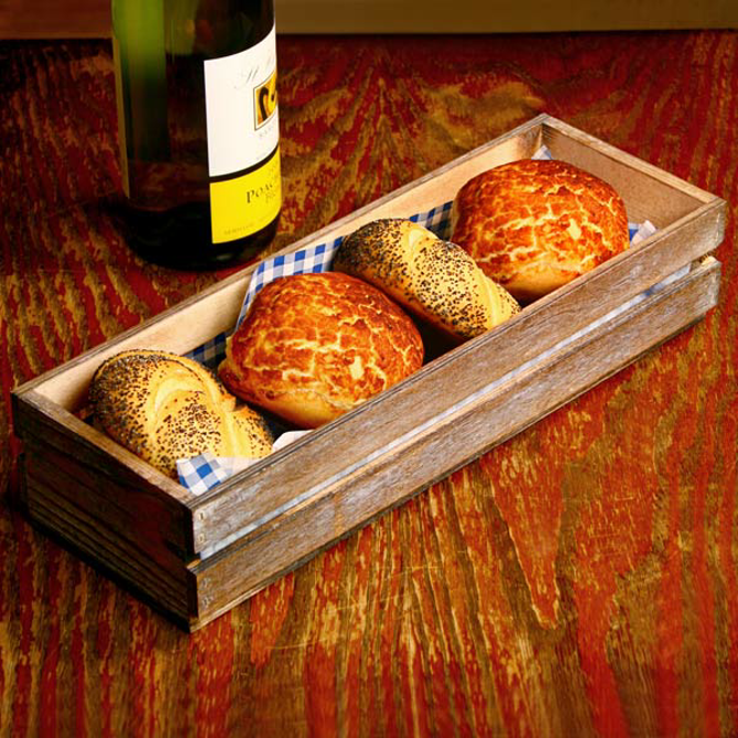 Wooden Food Presentation Crate 34 x 12 x 7cm