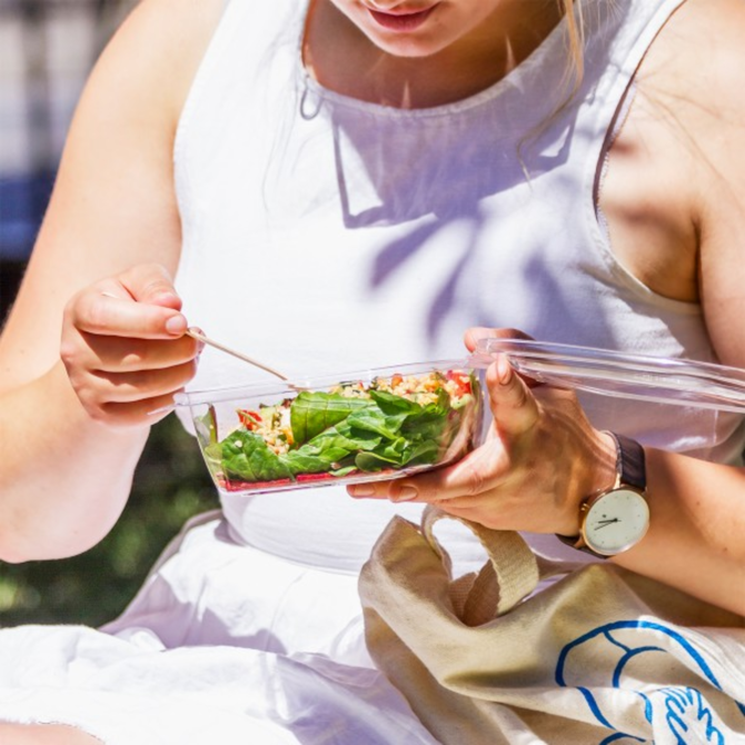 PLA Hinged Deli Container 32oz / 900ml