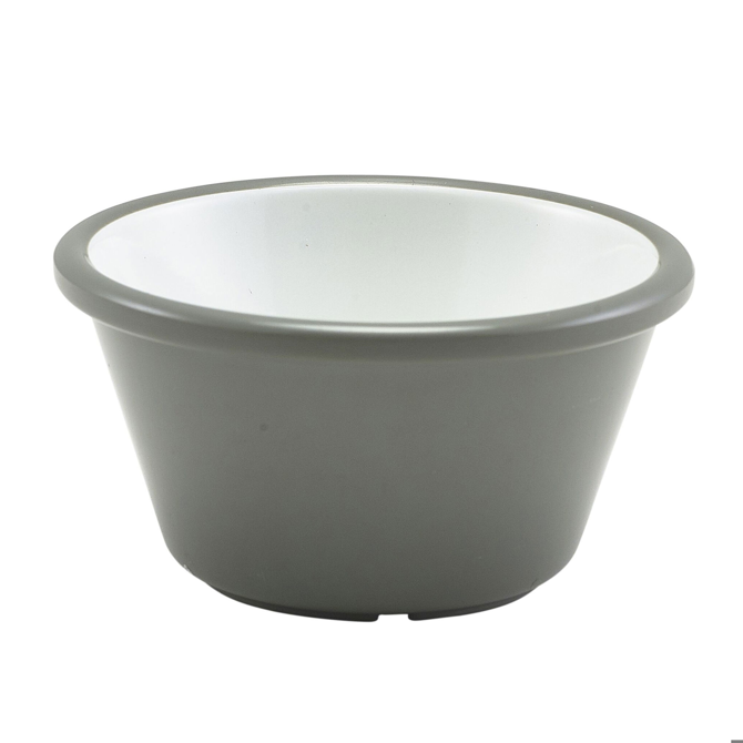 Two Tone Melamine Ramekin Grey & White 2oz / 59ml