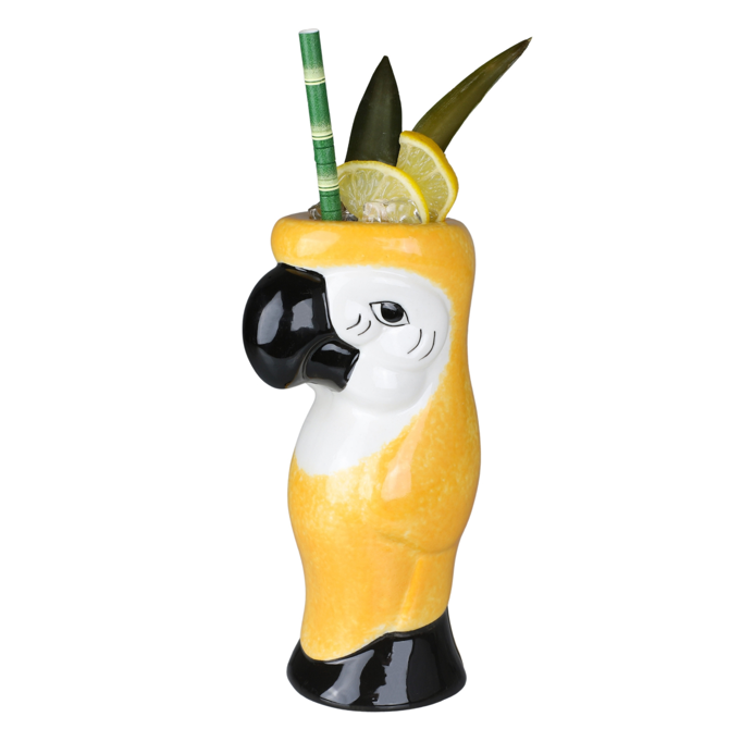 Ceramic Parrot Mug Yellow 19.4oz / 550ml