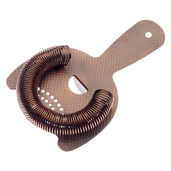 Barfly Diamond Lattice Heavy-Duty Spring Bar Strainer Antique Copper