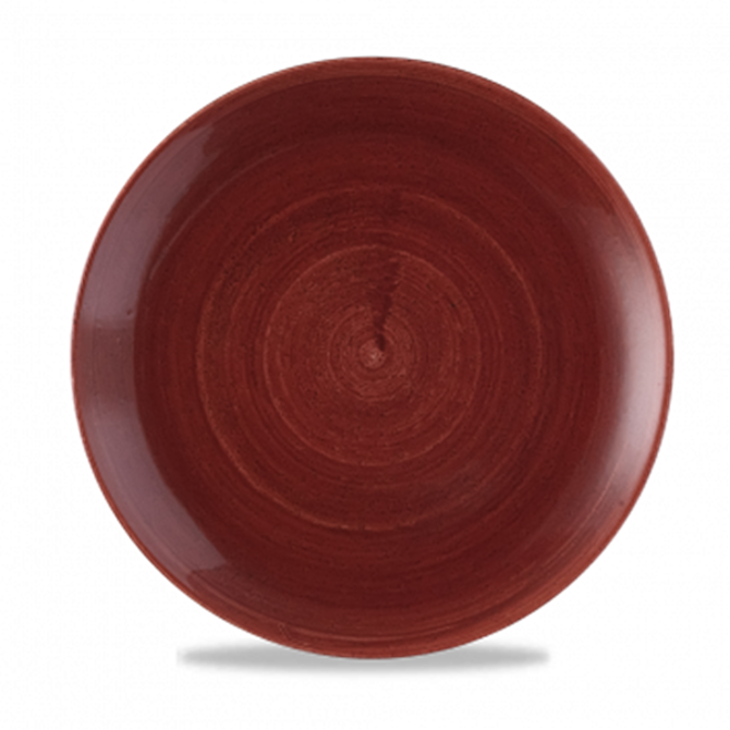 Patina Red Rust Evolve Coupe Plate 11.25inch