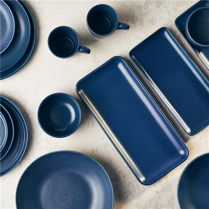 Terra Stoneware Antigo Denim Narrow Rectangular Platter 31 x 14cm