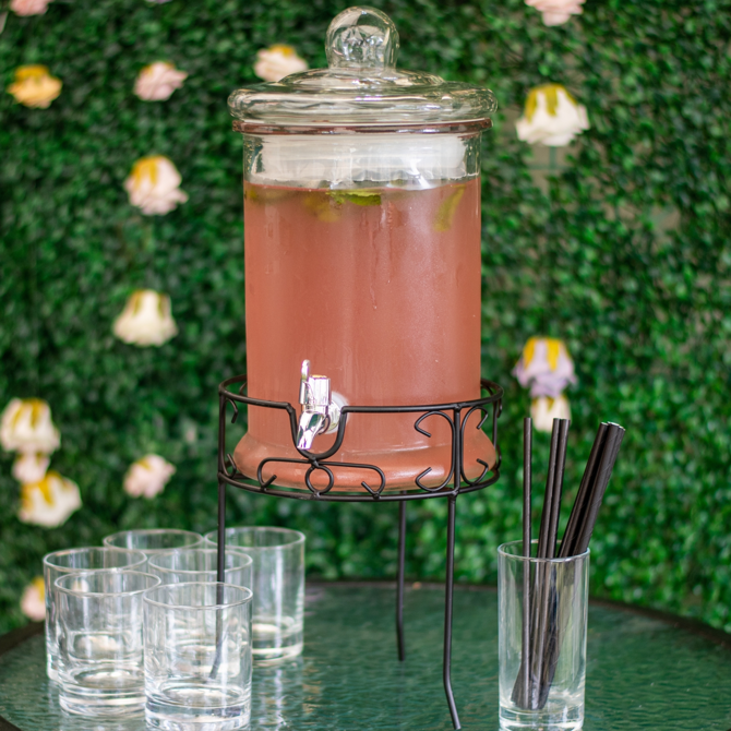 Round Drink Dispenser with Stand 168oz / 4.8ltr