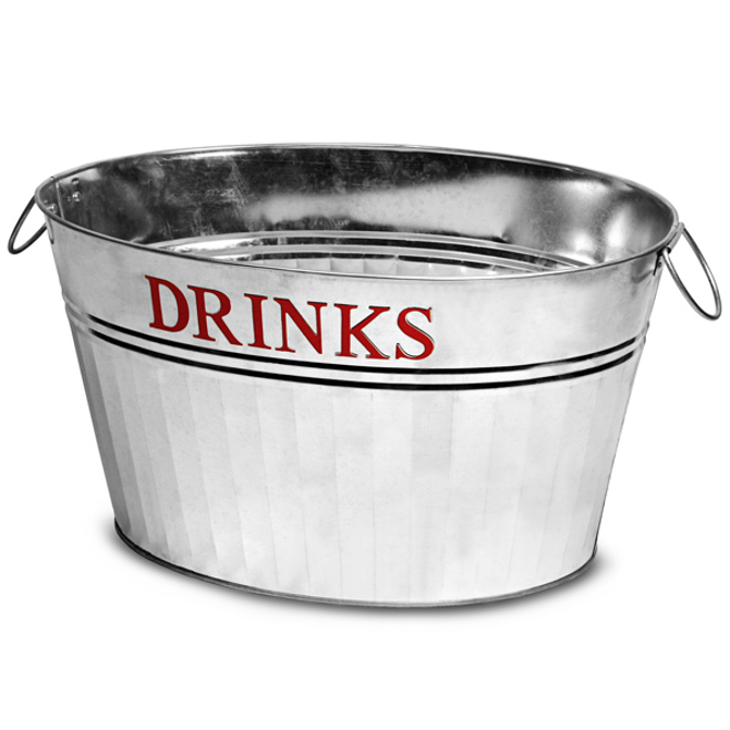 Galvanised Steel Drinks Party Tub