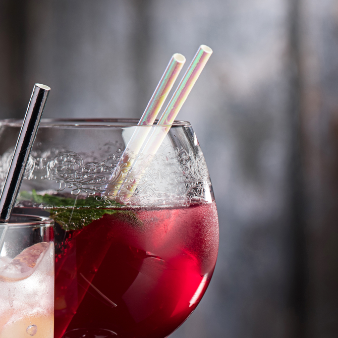 Pearlescent Paper Cocktail Straws 5.5inch