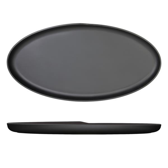 Black Copenhagen Oval Melamine Dish 55 x 27.5cm