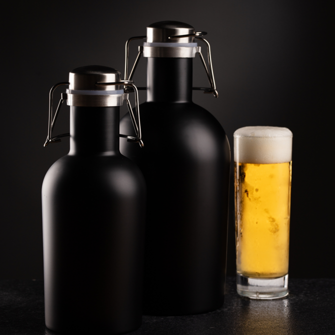 Beer Growler Matt Black 32oz / 1ltr