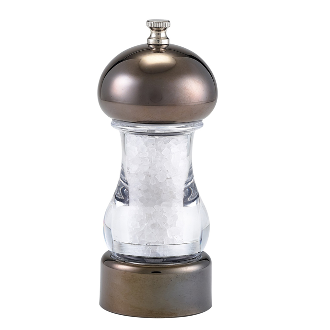 GenWare Gun Metal & Acrylic Salt/Pepper Grinder 14cm