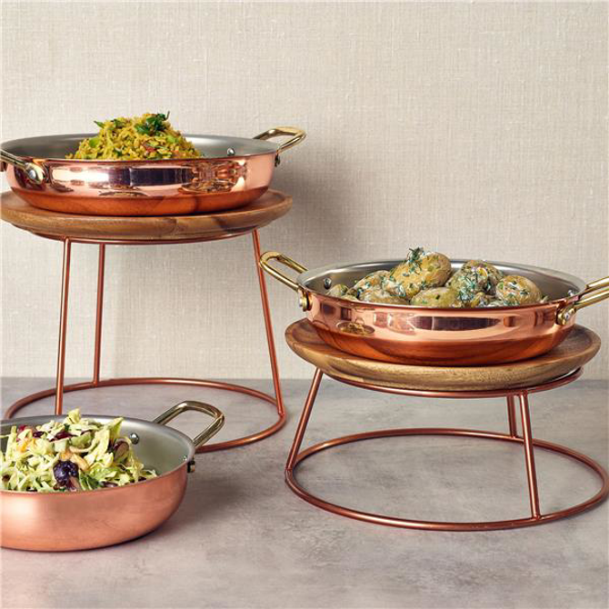 GenWare Copper Anti-Slip Round Buffet Riser 4inch / 10cm