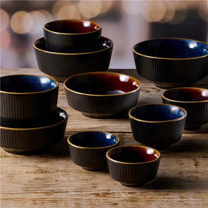 Nourish Tokyo Blue Kochi Shallow Bowl 9oz / 260ml