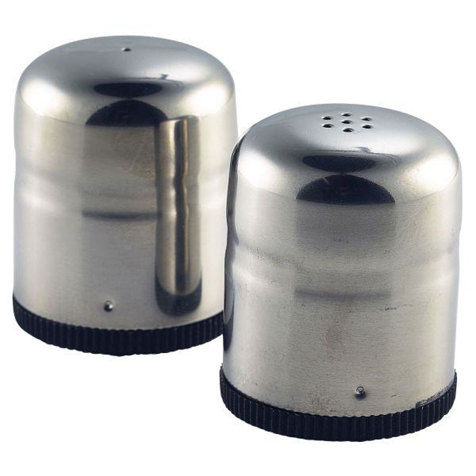 Stainless Steel Mini-Jumbo Condiment Salt & Pepper 4.5 x 5cm