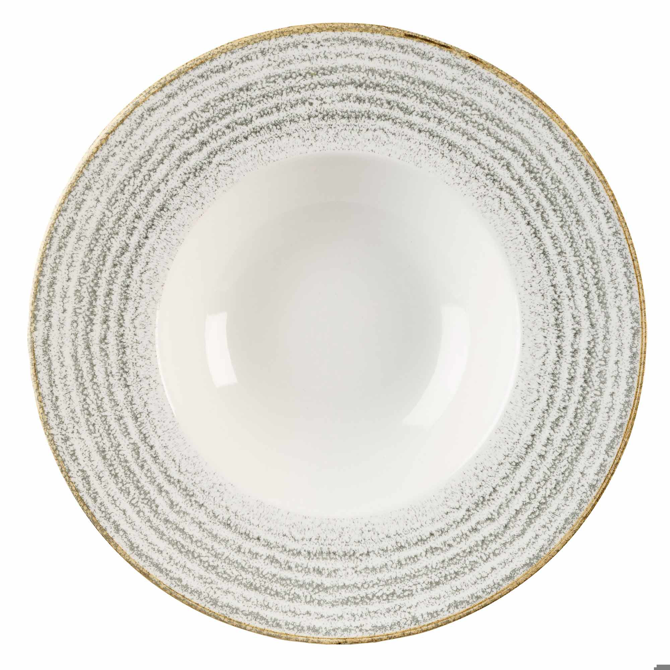 Studio Prints Homespun Wide Rim Bowl Stone Grey 9inch / 24cm