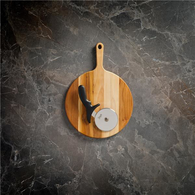 Teak Wood Pizza Board with Handle 30 x 42cm