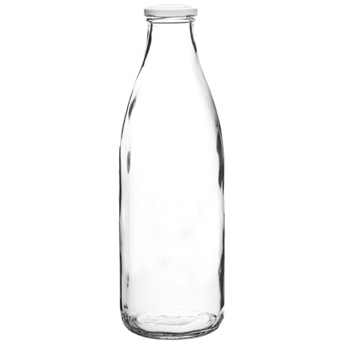Milk Bottle with Lid 1ltr