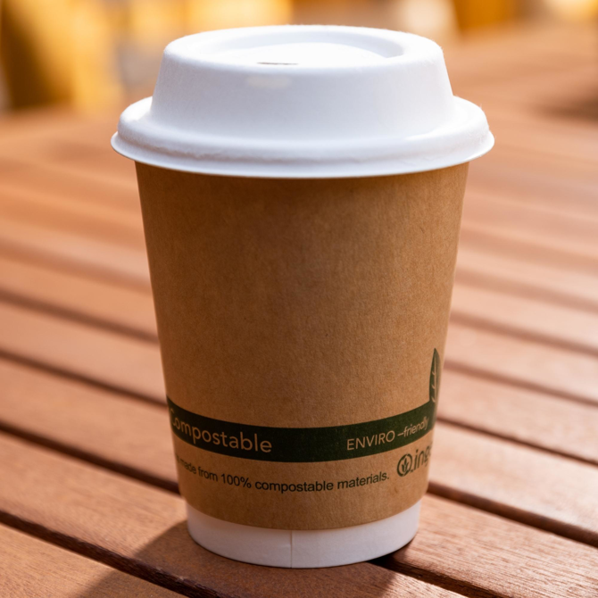 Kraft Compostable Double Wall Cup 12oz