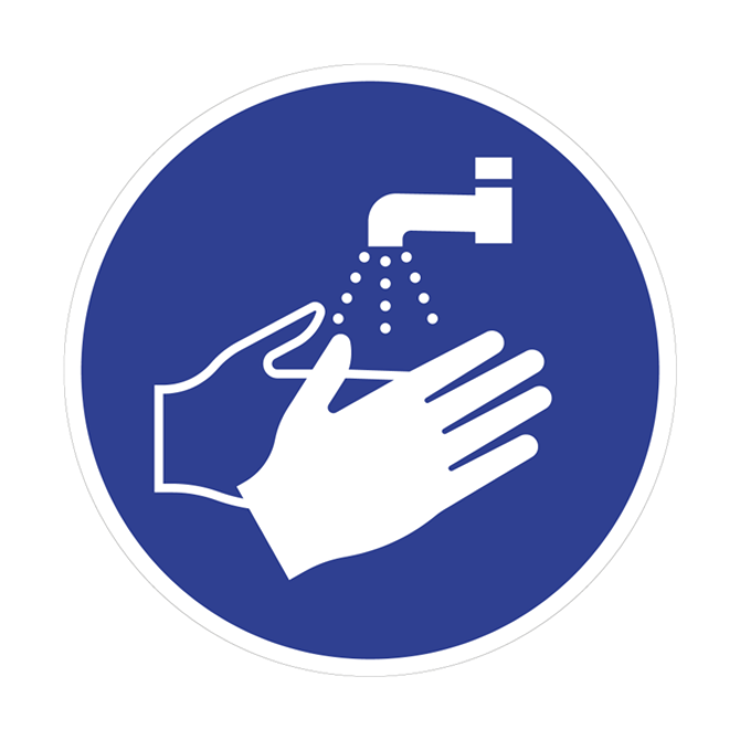 Wash Your Hands Floor Graphic 40cm