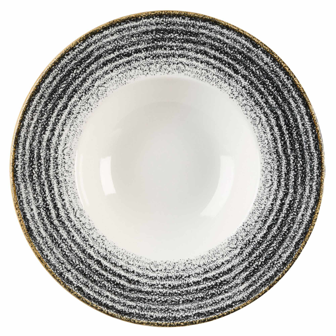 Studio Prints Homespun Wide Rim Bowl Charcoal Black 11inch / 28cm