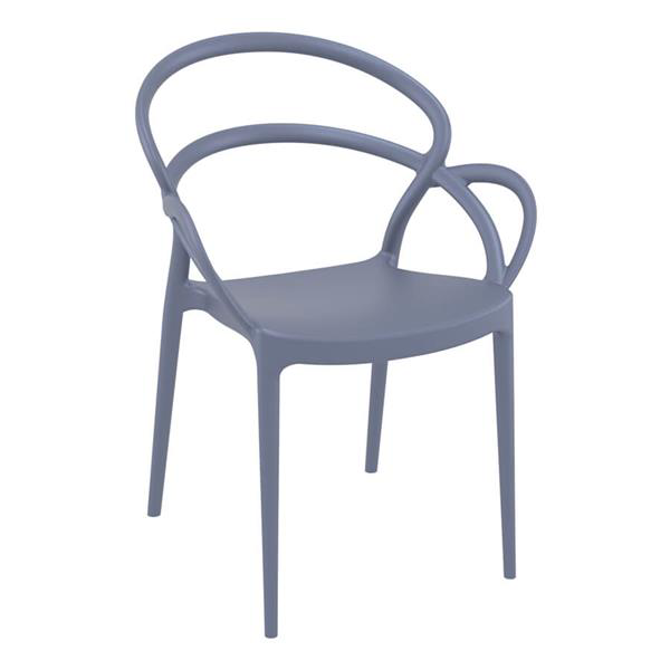 Mila Arm Chair Dark Grey
