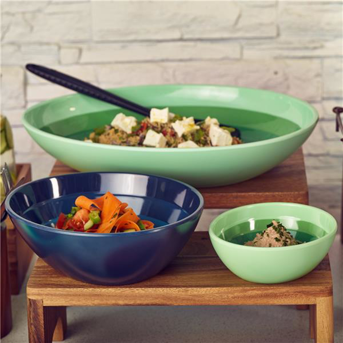 Shoots Green Atlantis Melamine Oval Bowl 15 x 13.5 x 5cm