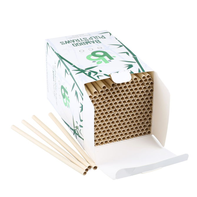 Bamboo Pulp Straws 6mm x 150mm